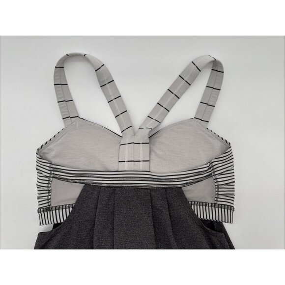 Lululemon Rest Less Tank Heathered Soot Light /Hyper Stripe Angel Wing W1D64S - Picture 4 of 7